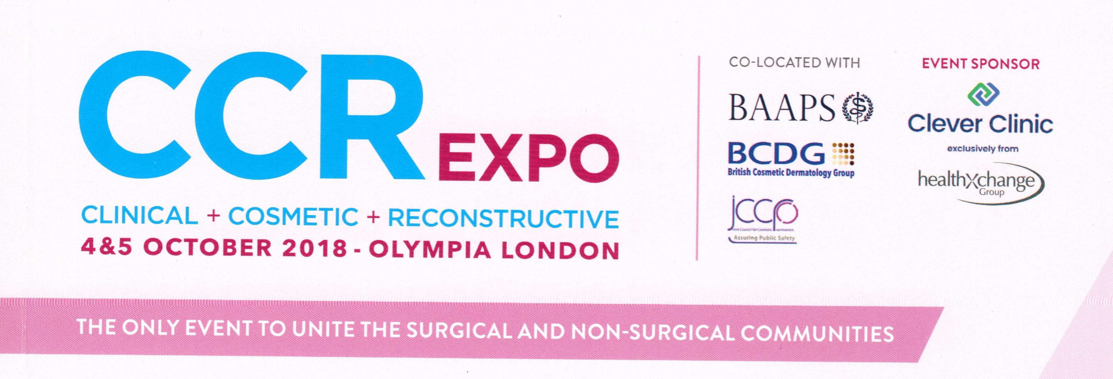 CCR EXPO 2018, October 4-5, 2018, London, Olympia National London, UK